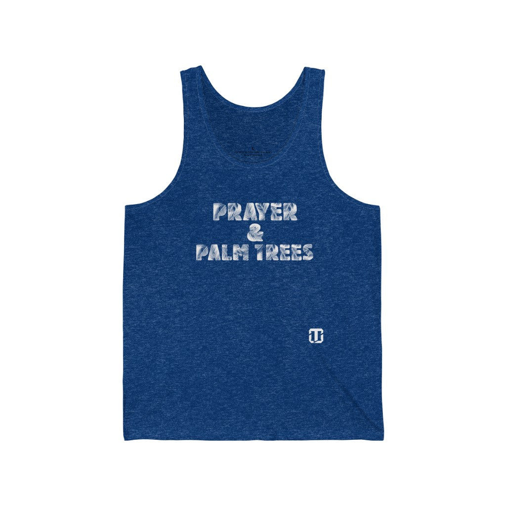 Prayer and Palm Trees Unisex Multicolor Tank
