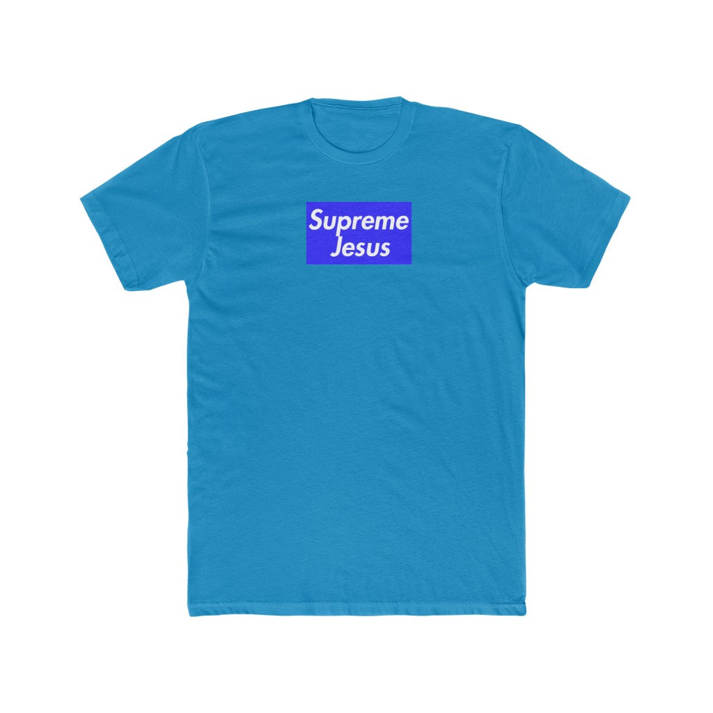 Mens SupremeJesus** Multicolor Tee Blue