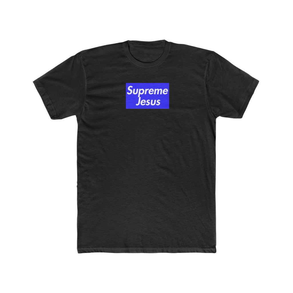 Mens SupremeJesus** Multicolor Tee Blue