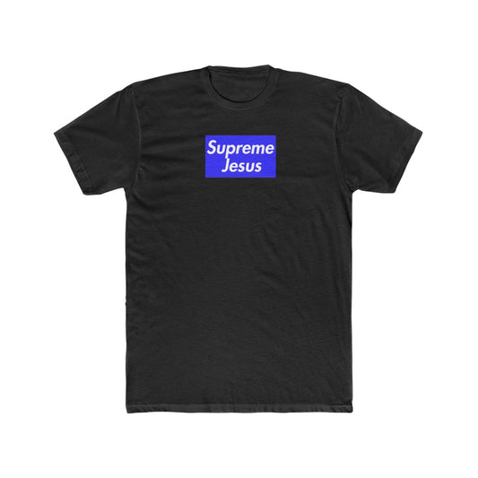 Mens SupremeJesus** Multicolor Tee Blue