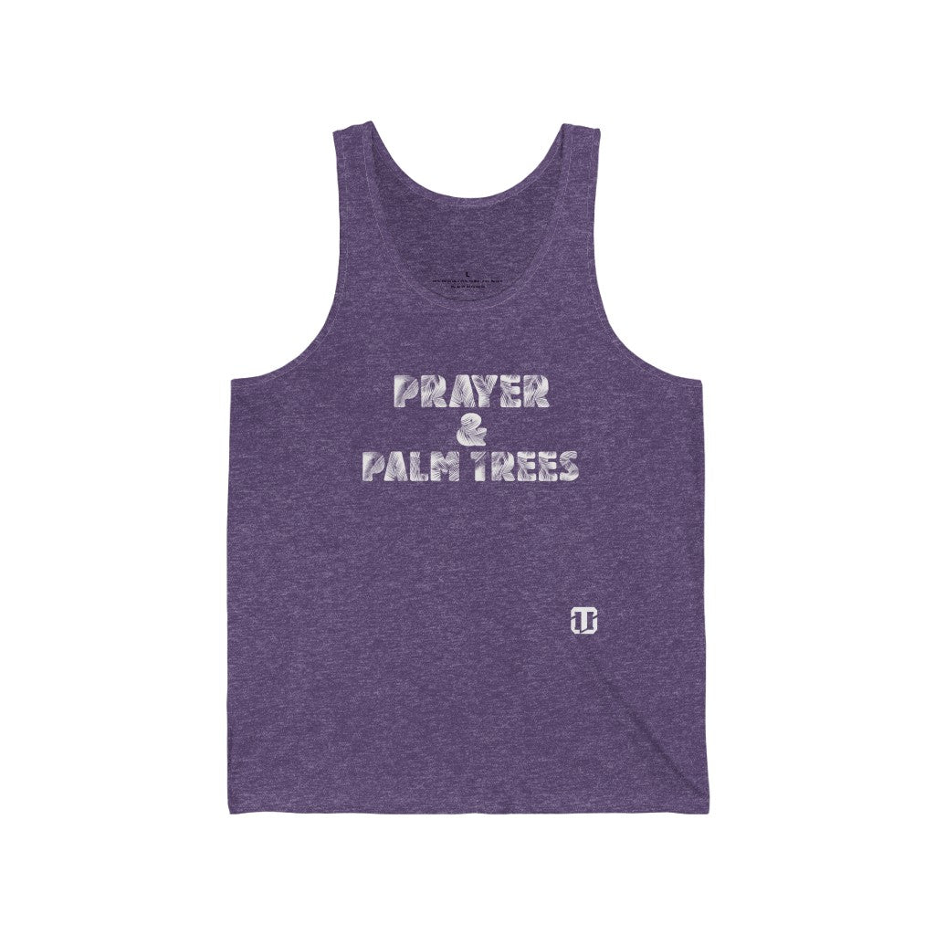 Prayer and Palm Trees Unisex Multicolor Tank