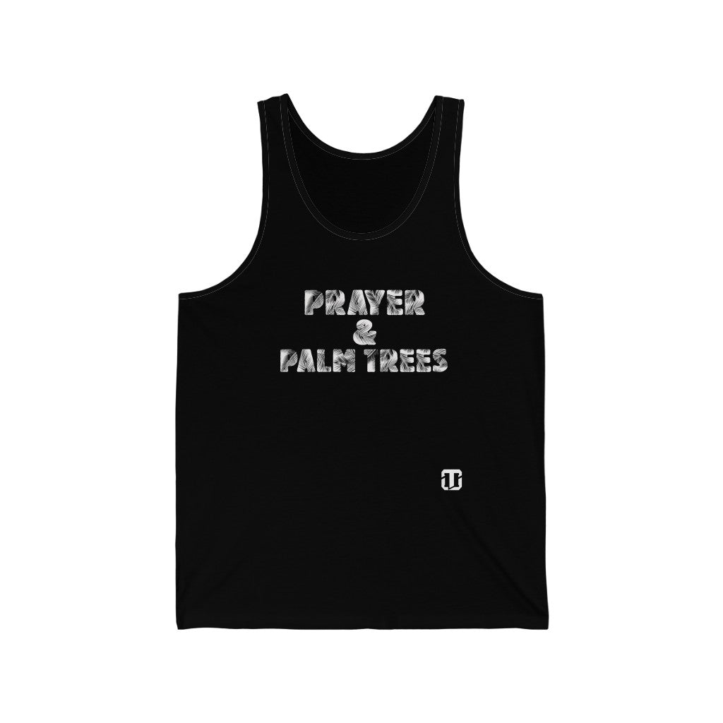 Prayer and Palm Trees Unisex Multicolor Tank