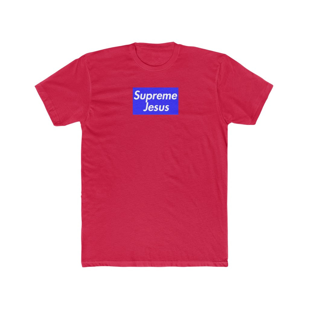 Mens SupremeJesus** Multicolor Tee Blue