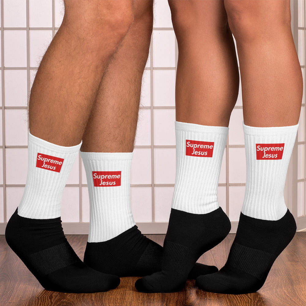 Supreme Jesus unisex mid socks