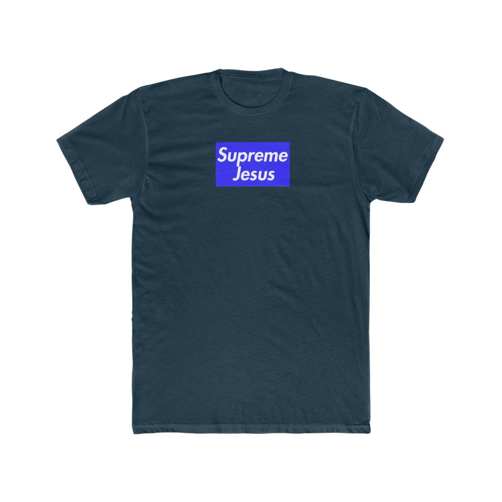 Mens SupremeJesus** Multicolor Tee Blue