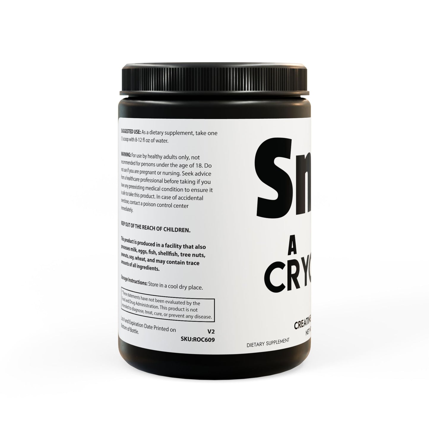 CryoTrim Snow Creatine Monohydrate Supplement (300g, 10.58oz)