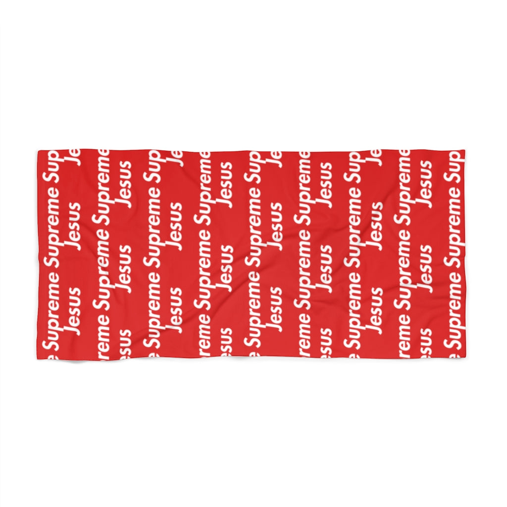 SupremeJesus Beach Towel Red