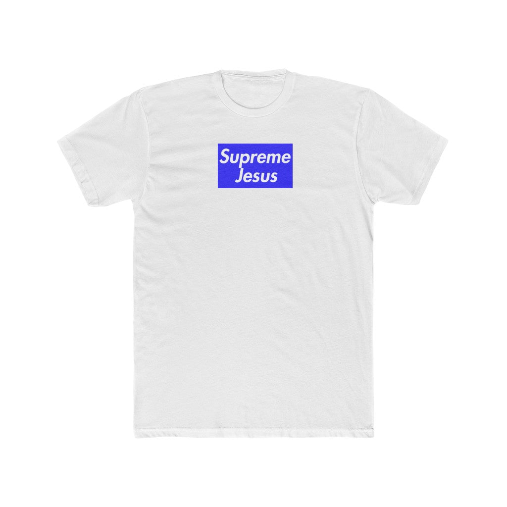Mens SupremeJesus** Multicolor Tee Blue