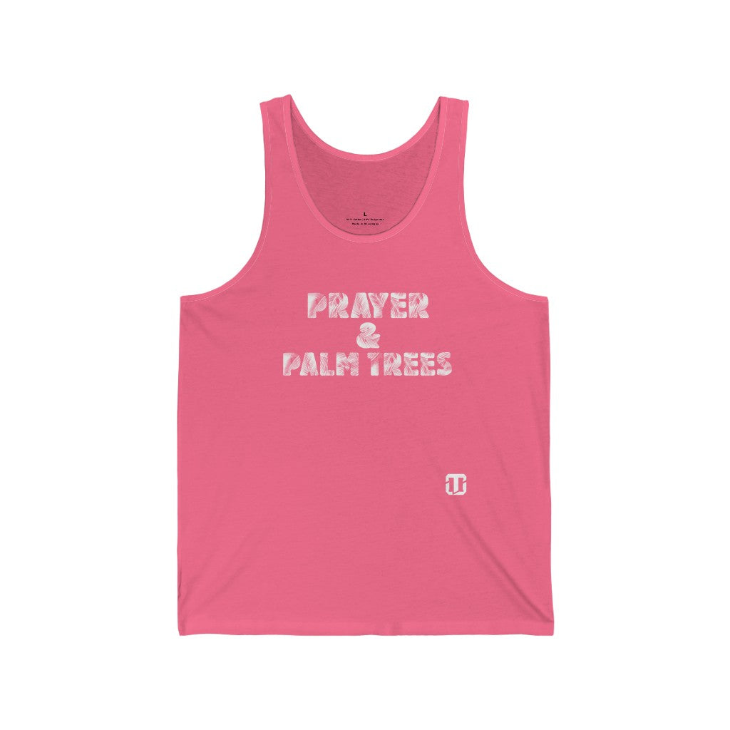 Prayer and Palm Trees Unisex Multicolor Tank