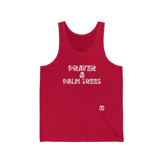 Prayer and Palm Trees Unisex Multicolor Tank