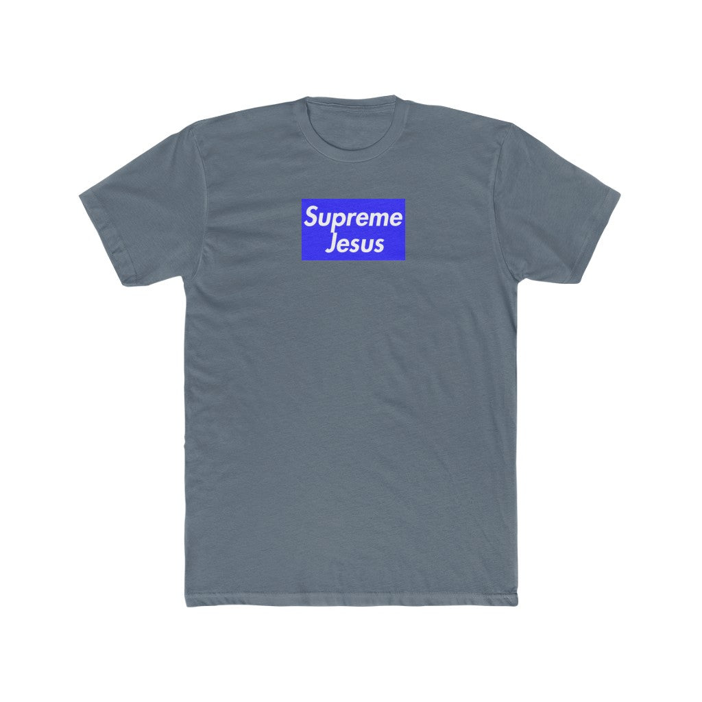 Mens SupremeJesus** Multicolor Tee Blue